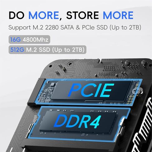 Mini Gaming PC 16GB DDR4 512G SSD TWIN LAKE N150 Windows 11 ، 4K Display HDMI+DP+2XUSB 3.2+2XUSB 2.0+WIFI ، BT ، سطح مكتب كمبيوتر صغير لمكتب المنزل MINI PC-D01 A0JT in Saudi Arabia