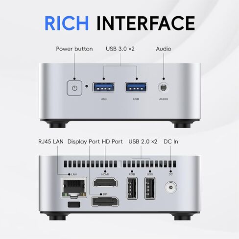 Mini Gaming PC 16GB DDR4 512G SSD TWIN LAKE N150 Windows 11 ، 4K Display HDMI+DP+2XUSB 3.2+2XUSB 2.0+WIFI ، BT ، سطح مكتب كمبيوتر صغير لمكتب المنزل MINI PC-D01 A0JT in Saudi Arabia