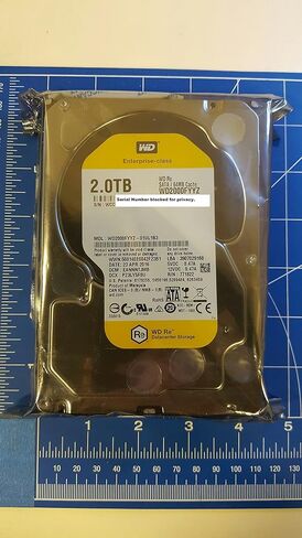 Western Digital HDD WD2000FYYZ Enterprise 2TB SATA 6GB/S 7200RPM 64MB DRIVE DRIVE (WD2000FYYZ) (متجدد) in Kuwait