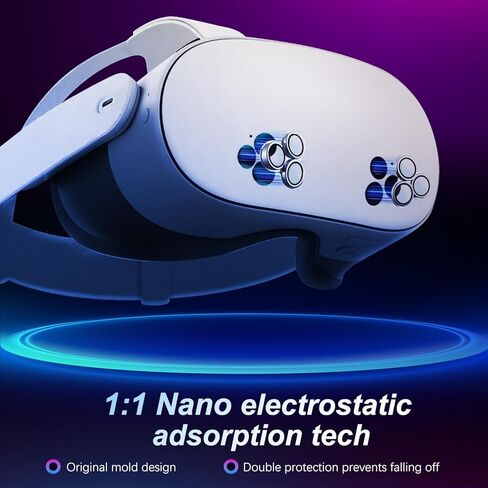 غطاء واقي العدسة الكاميرا متوافق مع إكسسوارات Oculus Meta Quest 3S ، وتصميم قطعة واحدة ، وزجاج رفيع 9 ساعات ، وإطار سبيكة ، ومكافحة ، ودقة عالية ، وحماية كاملة in Kuwait