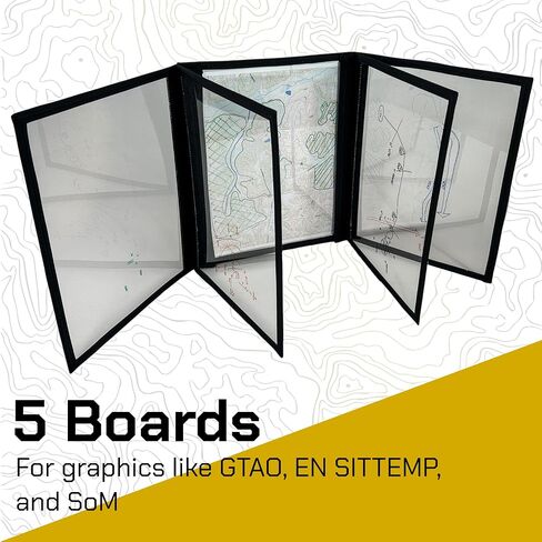 مجلس إحاطة المعركة لـ IBOLC ، West Point ، Opord Brief Plexiglass Board ، Army ، Stealth Black (9 × 12) in Kuwait
