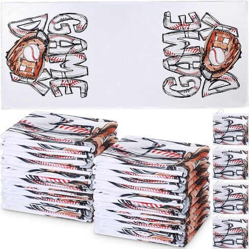 12 Pcs Baseball Game Day Accessories Football Cooling Towels Ball Team Gift Microfiber Basketball Breathable Chilly Towel 35"x15" Sports Soft Ice Towel for Coach Training(Baseball) in Kuwait