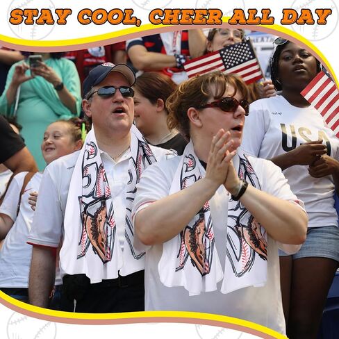 12 Pcs Baseball Game Day Accessories Football Cooling Towels Ball Team Gift Microfiber Basketball Breathable Chilly Towel 35"x15" Sports Soft Ice Towel for Coach Training(Baseball) in Kuwait