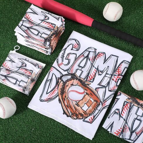 12 Pcs Baseball Game Day Accessories Football Cooling Towels Ball Team Gift Microfiber Basketball Breathable Chilly Towel 35"x15" Sports Soft Ice Towel for Coach Training(Baseball) in Kuwait