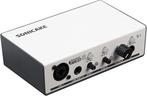 SONICAKE USB Audio Interface Podcast Mixer مع Preamp التناظرية 48V Phantom Power Recording Podcasting ومعدات البث مع XLR ومدخلات الخط لأجهزة MAC والكمبيوتر الشخصي USB-C التوصيل والتشغيل - Sonic Cube in Kuwait