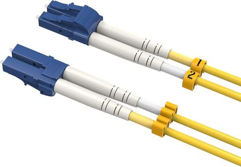 CableLeader 7m OS2 LC to LC UPC Duplex Corning Fiber Optic Cable 10GB SingleMode 9/125 OFNR Rated, LC-LC Network Cable, Fiber Patch Cable, Yellow in Saudi Arabia