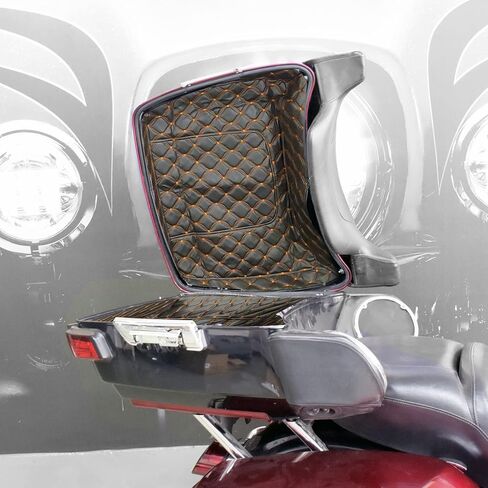 بطانات HDBUBALUS King Tour Pack Lines، خيط أبيض، حشوات Touring Pak مناسبة لـ Harley Touring Electra Road King Street Glide Ultra Limited 2014-2022 (نمط الأزهار) in Kuwait