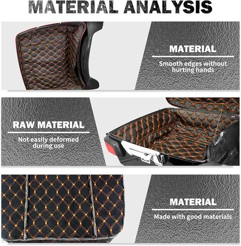 بطانات HDBUBALUS King Tour Pack Lines، خيط أبيض، حشوات Touring Pak مناسبة لـ Harley Touring Electra Road King Street Glide Ultra Limited 2014-2022 (نمط الأزهار) in Kuwait