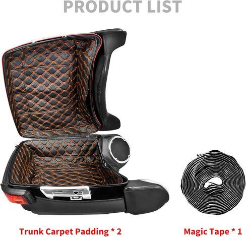 بطانات HDBUBALUS King Tour Pack Lines، خيط أبيض، حشوات Touring Pak مناسبة لـ Harley Touring Electra Road King Street Glide Ultra Limited 2014-2022 (نمط الأزهار) in Kuwait