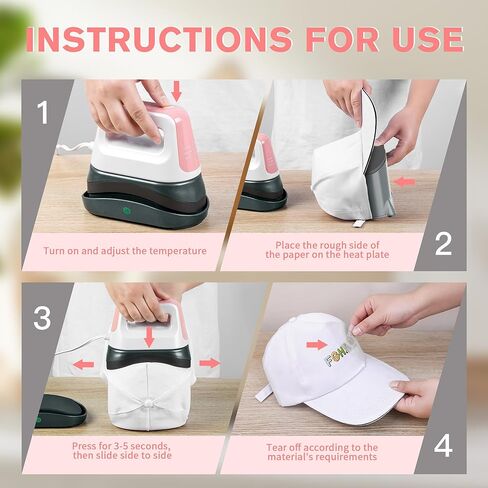 Hat Press,Portable Hat Heat Press with 6.3"x3.3" Ceramic-Coated Curved Heat Plate,Safety Base&Auto-Off Feature,3 Heating Levels Hat Press Machine for Sublimation,HTV,DTF&Infusible Ink Projects, Blue in Kuwait