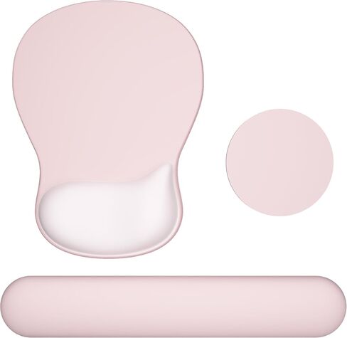 Ospelelf Keyboard Wrist Rest Ergonomic Mouse Pad with Wrist Rest Set, Gel Wrist Supoort for Computer Keyboard with Memory Foam Comfort for Pain Relief and Easy Typing Office Game Yellow Floral in Saudi Arabia