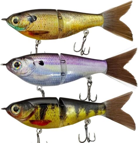 PBFish MINI Glide Bait Slow Sinking Wide S Motion Smooth Glide Strong Hooks 4 Inches Bass Musky Pike in Kuwait