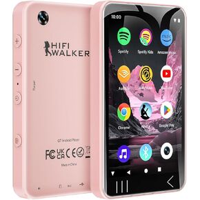G7 MP3 Player with Camera and Speaker, 4 Inch Touchscreen Android 13 MP3 Player, Bluetooth WiFi Music Player with Spotify, 2000mAh, Speaker, Expandable Storage up to 128GB - Pink