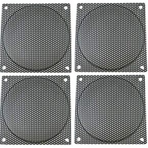 120mm Black Steel Computer Case Fan Mesh Grill/Guard/Filter - Medium Hole (Set of Four)