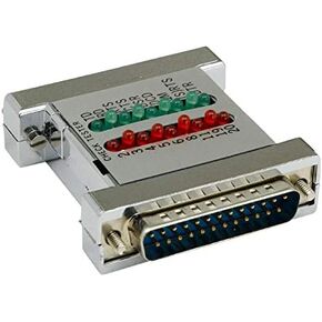 DB25 Male to Female Serial Check Tester with Green and Red LED