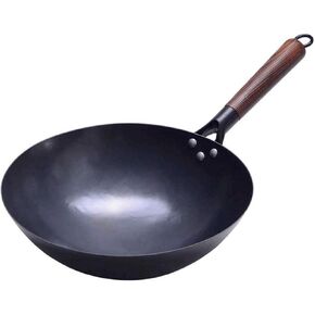 Woks Stir-Fry Pans Household Wok Uncoated Wok Wok Non-Stick Wok Special Round Bottom Wok for Gas Stove，，，