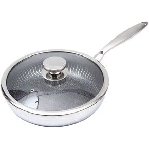 Non-Stick Pan Uncoated Health Wok Stone Wok Chinese Traditional Iron Wok Flat Bottom Deep Frying Pan Universal Cookware (Silver1 28Cm)，Silver1-28cm，Silver1-28cm，Silver1-28cm
