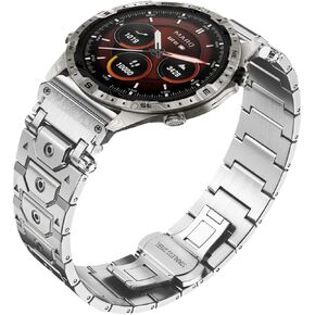26mm Titan Steel Bands Compatible for Garmin Fenix 8 51mm/7X/6X/5X Plus Band,Quick Fit Rugged Mecha Metal with Folding Clasp for Tactix Delta/7/8-51mm/Epix Pro2 51mm/Instinct 3-50mm/Instinct 2X Men