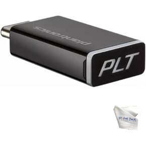 Poly BT600 USB-C Bluetooth Adapter Dongle - 211249-01 - GTW Bundle with Microfiber Cloth - Compatible with PC/Mac