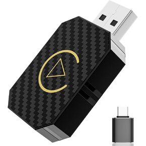 2 in 1 Wireless CarPlay Adapter and Android Auto Wireless Adapter for Convert Wired CarPlay, for Cars 2016+/Apple iOS 10+, No Delay, Plug and Play, with USB-A to USB-C Connectors