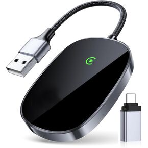GKEAPZA CarPlay Wireless Adapter, Upgrade Wireless CarPlay Dongle Converts Wired to Wireless, Quick and Easy to use, Compatible with Cars from 2015 and iPhone iOS 10+