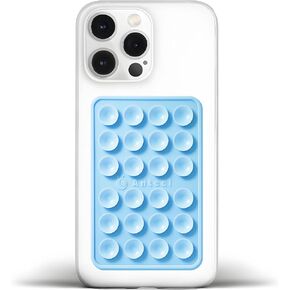 Anteel Medium-Sized Silicone Suction Phone Case Adhesive Mount, Enhanced Suction Power and Upgraded Thickened Sticky Phone Grip, Durable, Hands-Free Sticky Phone Holder, 2.28"x3.46" (Black)