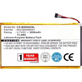 3200mAh XPS Replacement Battery for Barnes & Noble BNRB200 BNRV200 BNTV250A DR-NK02 Nook 7" Nook Color Nook Tablet PN 6027B0090501 AVPB001-A110-01 AVPB003-A110-01 BNA-B002 Encore NOOKCOLOR