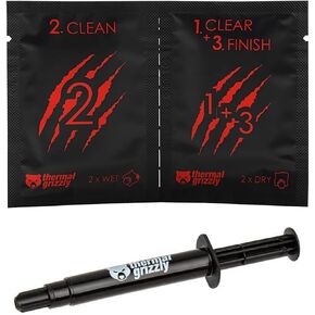 Thermal Grizzly Kryonaut Thermal Paste (5.55g) and Cleaning Wipes Bundle