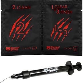 Thermal Grizzly Conductonaut Liquid Metal Thermal Compound (5g) and Cleaning Wipes Bundle