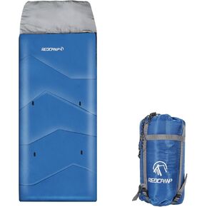 REDCAMP Kids Sleeping Bag for Boys Girls & Teens, 3 Season Cold Weather Sleeping Bag for Backpacking Camping Hiking, Blue
