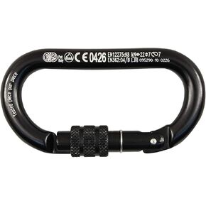 Kong Italy - Oval Alu Classic Screw Sleeve Carabiner - Black