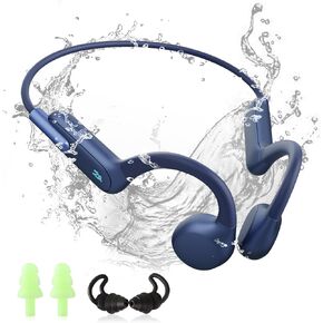Waterproof Bone Conduction Headphones IPX8 for Swimming with 32GB MP3 Player, Bluetooth 5.3 Open-Ear Wireless Headphones for Running Cycling Gym - 8H Playtime & Fast Charging
