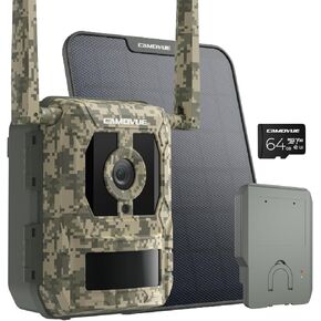 Talon Pro with Rechargeable Battery Pack and Solar Panel Bundle, 4K Ultra HD Live View, 0.2s Trigger Speed, Game Camera with GPS and Non-Glow IR Night Vision