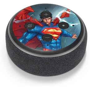 Skinit Decal Audio Skin Compatible with Amazon Echo Dot 3 - Officially Licensed DC Comics Superman Heat Vision Design