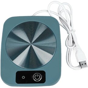 Coffee Mug Warmer, 55℃ Smart Constant Temperature Coaster USB Powered Milk Cup Heater Pad for Home Kitchen Office (Blue)