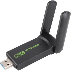 WiFi 6 Adapter USB 3.0 - High-Speed AX1800Mbps Network Card for PC and Laptop with Dual Band Support and WPA3 Security