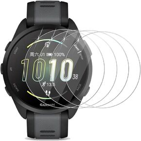 (4 Pack) Screen Protector For Garmin Forerunner 165 Music / 165 Tempered Glass, HD Clear, Anti Scratch
