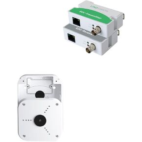 LINOVISION PoE Over Coax Converter and Outdoor Universal Mount Box, IP66 Waterproof Junction Box for EOC Transmitter, Most Bullet and Dome Cameras