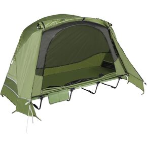 REDCAMP 1 Person Camping Cot Tent for Adults, Waterproof Elevated Tent with Cot for Trip, Picnic, 75"x28"x48", Army Green
