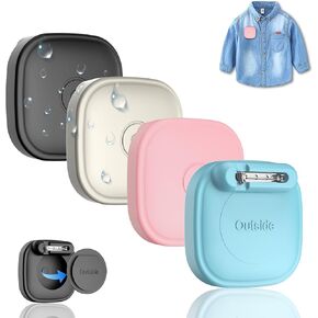 4-Pack Silicone Cases for Tile Mate 2024 with Pin, Waterproof Hidden Holder for Tile Life360 Mate Tracker Case for Child/Elderly/Pets Collar/Shoelaces/Clothes/Backpack (Dark Blue+Pink+Green+Sky Blue)