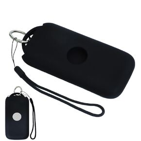 Battery Case,Headset Battery Pack Protective Covers Holder, Silicone Bag with Ring and Strap,Portable Accessories Battery Protective Cover, Soft Batttery Carrying Case(Black)