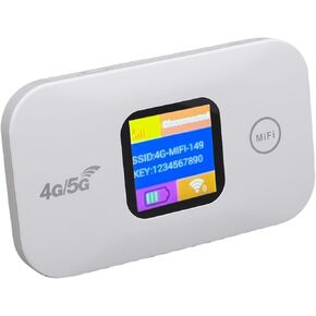 GOWENIC 4G/5G WiFi Hotspot, Portable Travel Router with Color LED Display, SIM Card Slot, Supports 300Mbps, 10 Device Connectivity, for Travel Camping Car, RV, etc