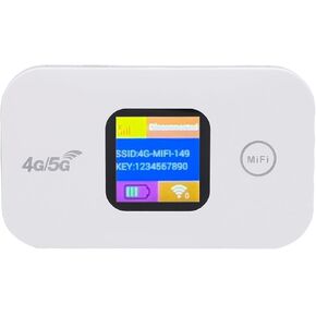 Fosa 5g Mobile Hotspot ، جهاز توجيه WiFi المحمول 300 ميجا بريتنيات ، عرض LED ، فتحة SIM ، ودعم 10 مستخدمين ، ونقطة اتصال WiFi غير المؤمّنة للتخييم على السفر