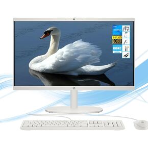 HP Pavilion 21.5" FHD AIO Desktop 2025 Upgraded All-in-One Computer | Intel Celeron CPU | 16GB RAM| 1TB SSD + 128GB Portable SSD| Fast Wi-Fi 6| RJ-45 |Keyboard & Mouse| Windows 11| White| RK Bundle