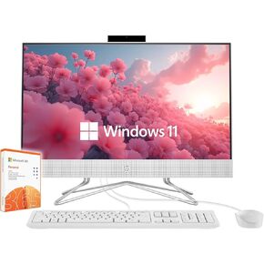 HP-All in One Desktop-Computer Windows 11 PC - Office 365 One Year - 24" FullHD 1920 * 1080-32GB RAM - 1TB PCIe SSD - Intel Core i3-1115G4 - Wired Keyboard Mouse Set - Webcam - Home Kids - 2024