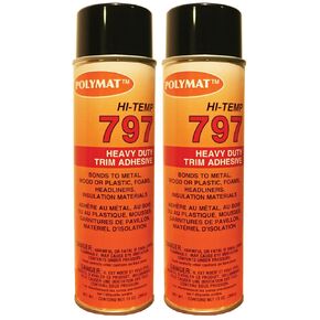 QTY2 Polymat 797 High Temperature [160F] Spray Adhesive Vehicle Headliner Glue
