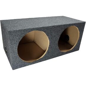 American Sound Connection Car Audio Dual 12" Sealed Subwoofer Rear Angle Sub Box Enclosure 5/8" MDF Wood