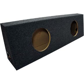 American Sound Connection Dual 10" Subwoofer Regular Standard Cab Truck Sub Box Enclosure 5/8" MDF - Gray