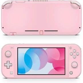 ZOOMHITSKINS Pink Switch Lite Accessories, Compatible for Switch Lite, Love Pink Rose Pastel White Cute Kawaii Couple Strawberry Cherry, 3M Vinyl, Durable & Fit, Made in The USA