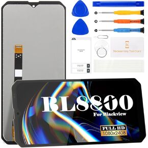 for Blackview BL8800 LCD Display for Blackview BL8800 Pro Replacement for BL8800/BL8800 Pro Touch Screen Digitizer Assembly with Kits(Black, Without Frame)